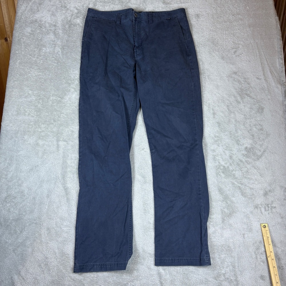 TravisMathew Pants Men 36 Straight Leg Navy Blue Chino Stretch Golf Casual
